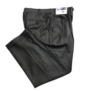 VTG NWT Ralph by Ralph Lauren Men’s Dress Pants Gray Check Pleated Cuffed 40x30
